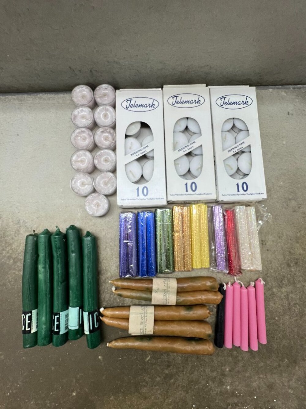 Assortment of Candles for Ritual Spells & Other Occasions 68 Total/Various Sizes